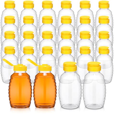 Amazon Pcs Clear Plastic Honey Bottles Plastic Skep Style Jar