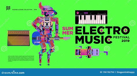 Vector Summer Electronic Music Festival Banner Layout Design Template ...