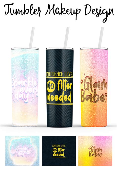 Make Up Sublimation | 20Oz Tumbler | Wrap Template (3066461)