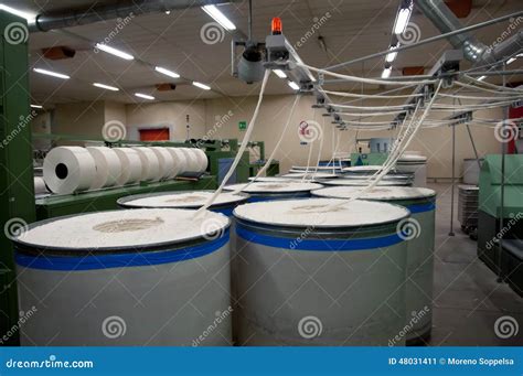 Textile Industry Carding Department Stock Image Image Of Fiber