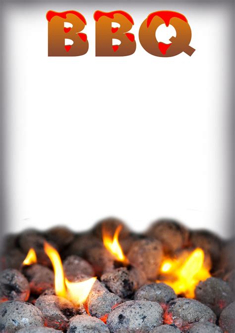 Blank Template Bbq Invitation Or Menu Rooftop Post Printables