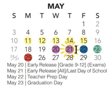 Indian Springs Middle School - School District Instructional Calendar ...