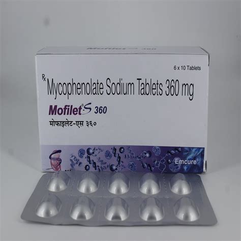 Mycophenolate Sodium Mg Mofilet Tablets At Rs Stripe In