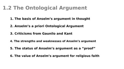 The Ontological Argument Power Point And A Worksheet Teaching Resources