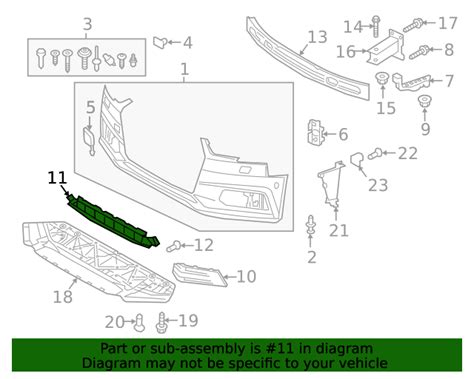 2017 2019 Audi Lower Grille 8W0 807 683 A 9B9 Audi USA Parts