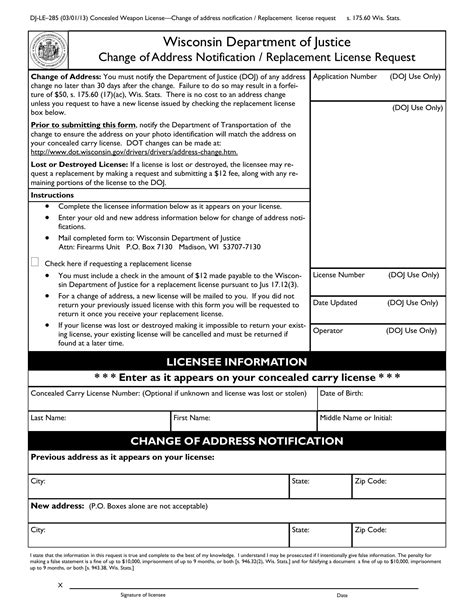 Doj Wis Concealed Form ≡ Fill Out Printable Pdf Forms Online