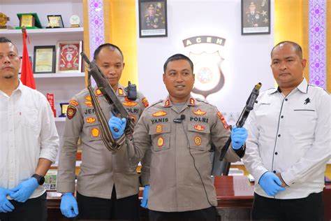 Polres Aceh Tamiang Temukan Dua Pucuk Senjata Api Peninggalan Konflik