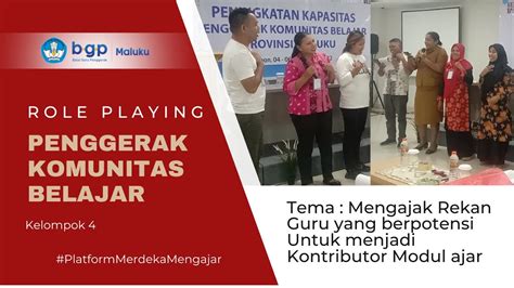 Role Playing Mengajak Guru Berpotensi Menjadi Kontributor Modul Ajar