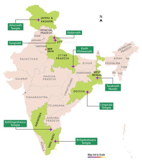 Shiva Temples In India Map