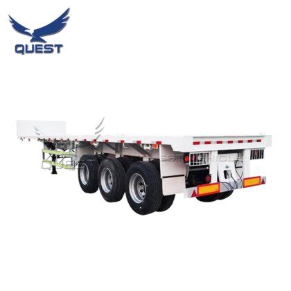 Quest Shipping Container Hauling Axle Ft Ft Flatbed Semi Trailer