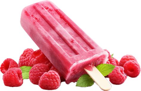 Ai Generated Raspberry Ice Pop Png 38072844 Png