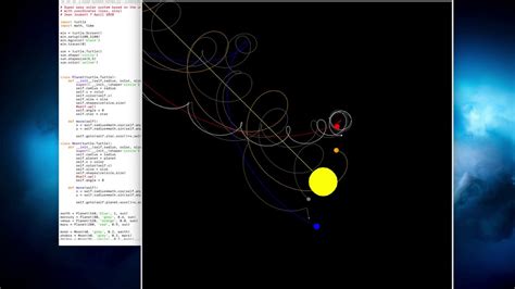 Super Easy Model Of The Solar System Using Python And Turtle Youtube