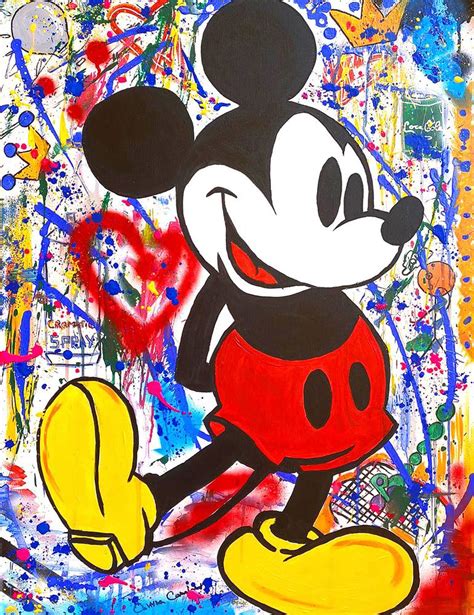 Happy Mickey Mouse Painting by cristina caraiani | Saatchi Art