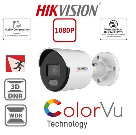 Day And Night Hikvision 2mp Color Vu Bullet Camera For Outdoor Use