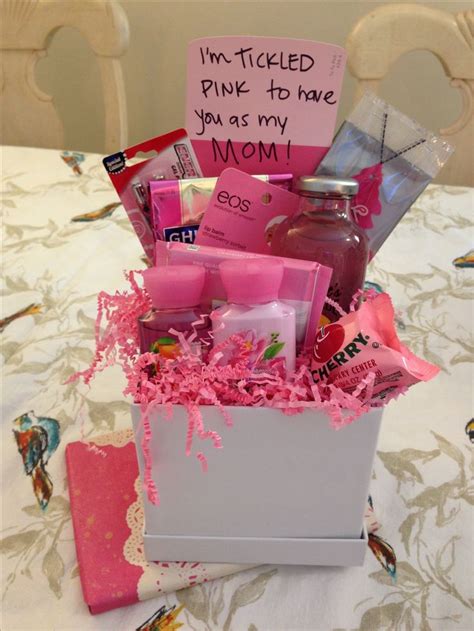 Tickled Pink Gift Basket Mother S Day Gift Diy Mother S Day Gift