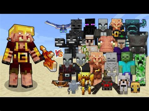 Armored Piglin Brute Minecraft Dungeons Vs Every Mob In Minecraft