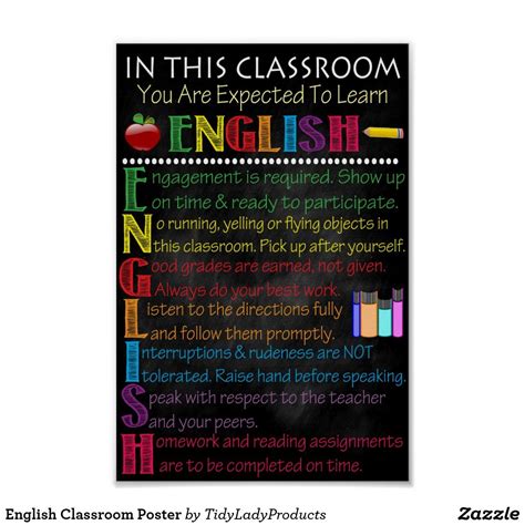 English Classroom Poster English Classroom English