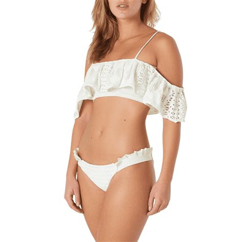 Sustainable White Mermaid Lace Bikini Set Rêve de Rive Swimwear