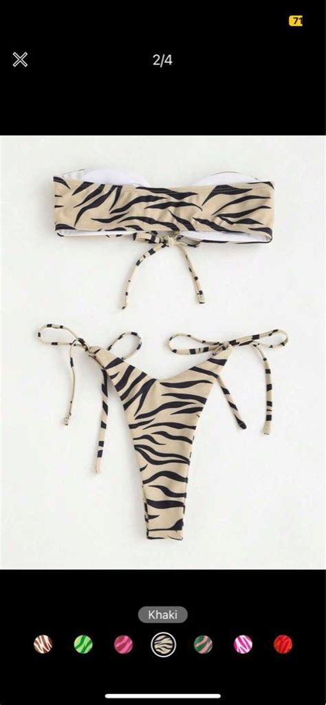 Zebra Stripe Bikini Swimwear Women S Fashion Swimwear Bikinis