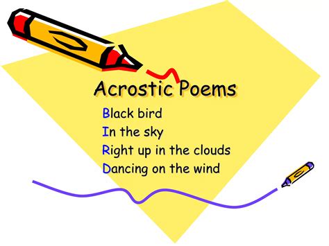 Acrostic Poems 2 Ppt