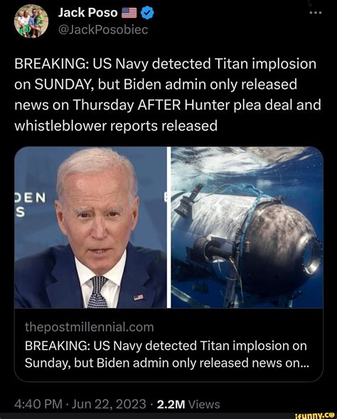 Jack Poso BREAKING US Navy Detected Titan Implosion On SUNDAY But