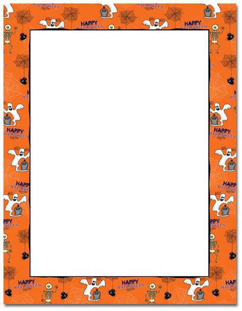 Designer Invitation Paper Theme Letterhead Stationery Halloween