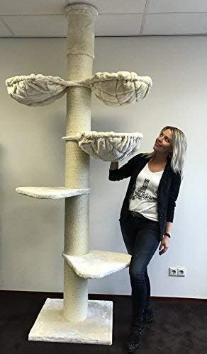 Rhrquality Cat Tree For Large Cats Maine Coon Tower Plus Beige Floor To Ceiling Height Xxl Extra