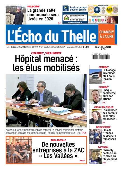 L Echo Du Thelle Du 3 Avril 2019