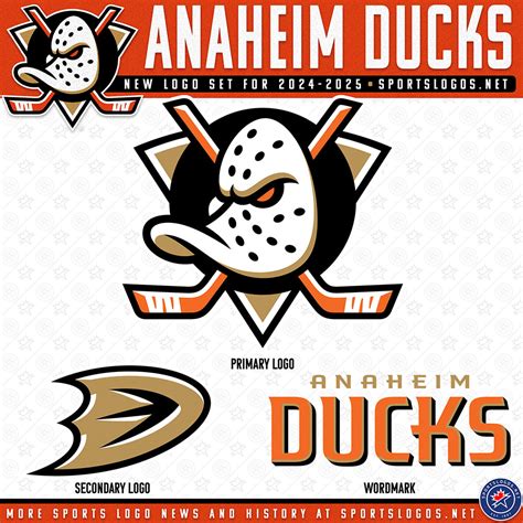 New Primary Secondary And Wordmark Logos For The Ducks In 2024 25