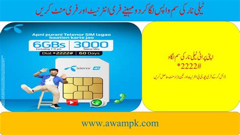 Telenor Sim Lagao Offer 2024 Code Free Minutes Free SMS Internet Data