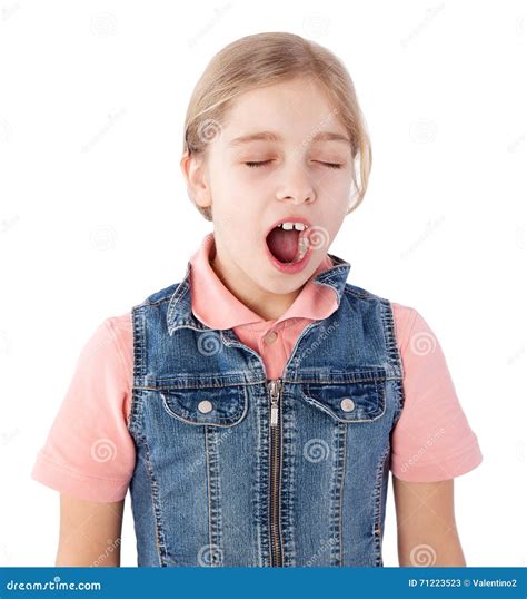 Young Girl Yawning Stock Image Image Of Beautiful Sleepy 71223523