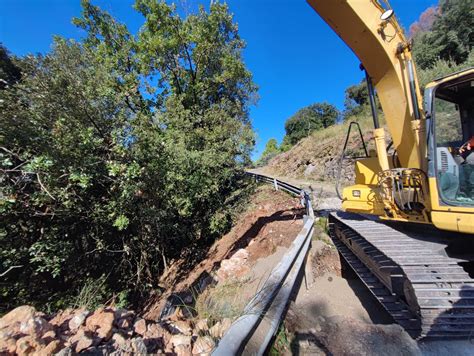 In attività il cantiere sulla strada per Sant Erasmo Borgo di Cesi