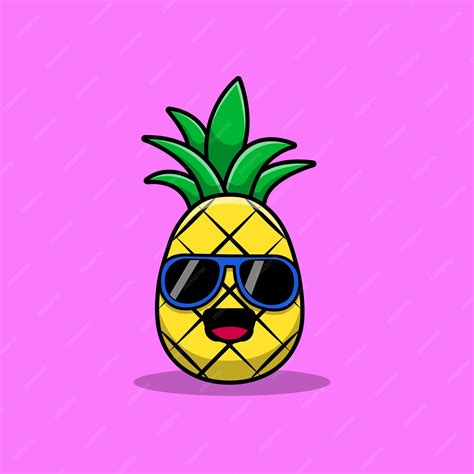 Pineapple With Sunglasses Animated