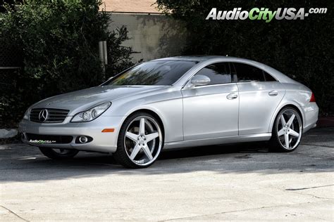 2007 Mercedes Benz Cls 550 On 22 Azad A0008 Silver Face Chrome Lip