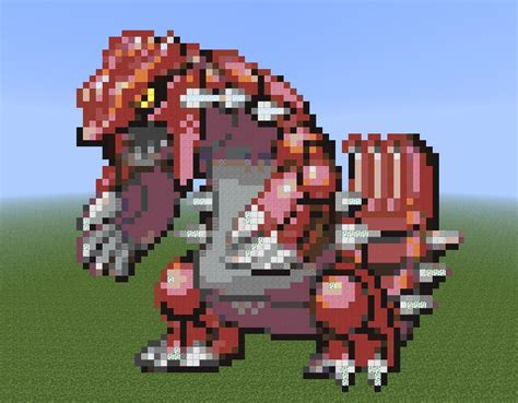 My Groudon Pixel Art Minecraft Project