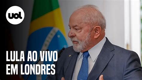 Lula em Londres Presidente fala ao vivo após reunião primeiro