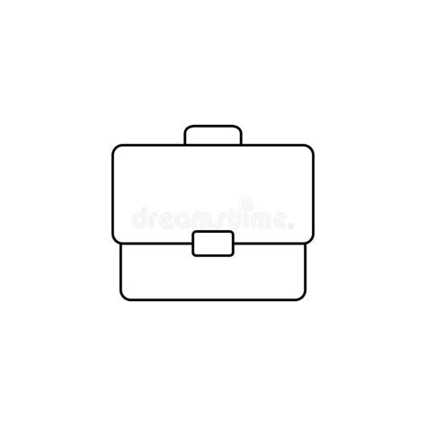 Briefcase Line Icon Portfolio Outline Vector Logo Illustration Stock