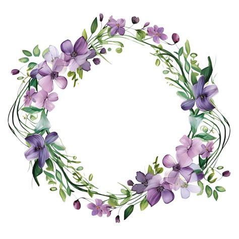 Premium Photo | Watercolor floral wreath floral wreath svg