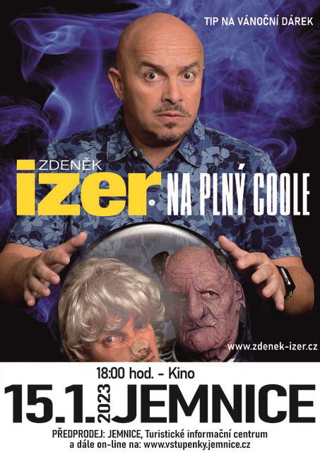 ZDENĚK IZER NA PLNÝ COOLE program a vstupenky online TIC Jemnice