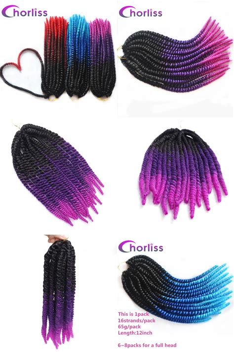 Visit To Buy Chorliss 12 Ombre Purple Havana Twist Braiding Hair Synthetic Crochet Braids