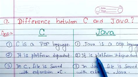 Difference Between C And Java C Vs Java Learn Coding YouTube