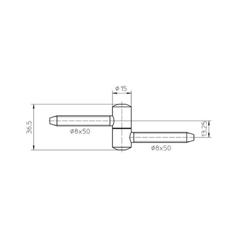 Einbohrband BAKA A 2 15 2tlg 15mm Vernickelt KOCH Freiburg GmbH