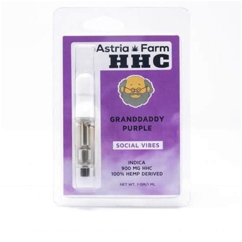 Hhc Vape Cartridge Granddaddy Purple Mg Astria Farm