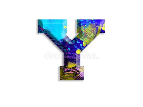 Street Art Graffiti Style Letter Y Airbrush Ink Splash Bold Font 3d ...