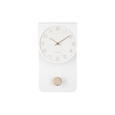 Horloge Murale Casa Pendulum Blanc Karlsson Ka5779wh