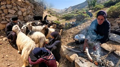 Cooking Extremely Delicious Food On Fire By Iranian Nomadic Women