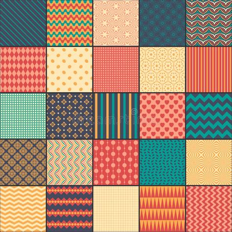 Patchwork Quilt Seamless Texture Stock Illustration Illustration Of