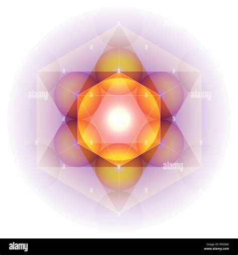 Mandala basé sur du cube de Métatron géométrie sacrée figure Vector