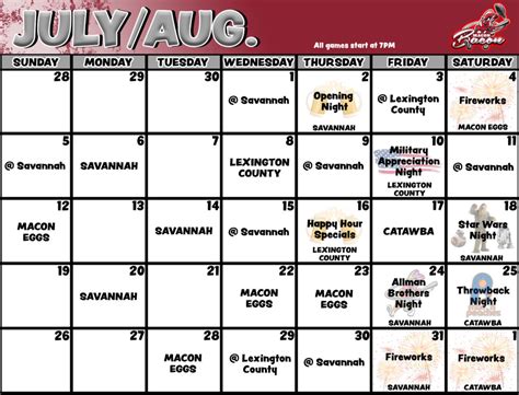 Schedule - Macon Bacon Baseball