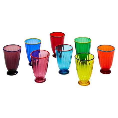 Rainbow Glass Set Of 8 Murano Glass By La Doublej 100 Made In Italy For Sale At 1stdibs